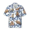 Fritidsskjortor för män Kawaii Capybara Grafisk för män Kläder 3D-tryck Hawaiian Aloha Beach Shirt Kortärmad Y2k Söta Barn Toppar Lapel