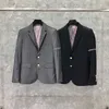 TB THOM formel Blazer hommes britannique costume décontracté mince hommes veste printemps automne rayé manches conception haute qualité laine manteau hauts