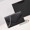Designer Shoulder Crossbody Woc Women Bags Genuine Leather Envelope Cassandre Matelasse Fashion Luxury Handbag Black Khaki Bag