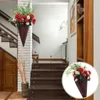 Decorative Flowers Out Door Decor Hanging Basket Simulation Rose Vine Strip Living Room Silk Flower Wall Decoration Artificial Home