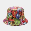 Bérets dessin animé légume imprimé pêcheur chapeau personnalité mignon visière casquettes à la mode réversible seau en plein air femmes Panama casquette Gorros