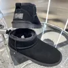 Botlar Kadın Klasik Mini Platform Boot Ultra Mat Kürk Kar Botları Süet Yün Karışımı Konfor Kış Tasarımcı Ayak Bileği Boyutu 35-40