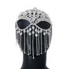 GesichtsketteNeue Strass-Quastenmaske Europäische und amerikanische Persönlichkeit Luxus-Halloween-Maskerade-Quastenmaske Maske Designerschmuck