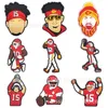 50PCS Super Bowl Football Croces Charms per zoccoli Sandali Decorazione scarpa, Sport Croces Charms per bambini Bambini Charms