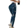 Pantalones activos Levantamiento de cadera Leggings de botín Pantalón de yoga Estampado Cintura alta Sportlegging Estiramiento Strethcy Fitness Arco hueco