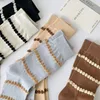 Women Socks 2 Pair Middle Tube Female Soft Comfortable Street Cute Cotton Fashion Korean Style Stripe Dot Bubble Breathabl