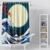 Rideaux peinture vague rideau de douche Art abstrait rideaux de salle de bain Frabic imperméable Polyester rideau de bain avec crochets décor à la maison
