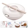 Bowls Soup Bowl With Lid Sushi Rice Ramen Noodles Chopstick Spoon Salad Lids Bamboo Kitchen Japanese Asian