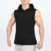 Camisetas sin mangas para hombre, chaleco para hombre, camisetas sin mangas, camisetas sin mangas con capucha, entrenamiento, gimnasio, camisa muscular, chaleco, ropa de Fitness para hombre 230706