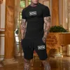 Herren Trainingsanzüge Gym Männer Sets Trainingsanzug Lässige Streetwear KITH Print Kurzarm T-Shirt Shorts Sportanzug Sommer Sportswear Kleidung 230706