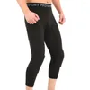 Joelheiras masculinas corrida esporte collants calças de basquete cortadas leggings de compressão ginásio fitness roupas esportivas para homens calças atléticas