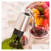 Altri prodotti da bar Acciaio inossidabile Sigillato sottovuoto Conservazione del vino rosso Tappo per bottiglia Sigillatore Risparmio Conservatore Chiusure per champagne Coperchi Tappi Dh5Bm