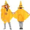 Costume do bebê Halloween Girls Witch Cloak and Hat Set Festival Party Decor Children Cartoon Pumpkin Chaks