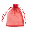 Storage Bags Small Yarn Organza Bag Christmas Gifts Candy Pouches Drawstrings Jar Shaped Reusable Cookies