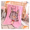 Couvertures Enfants Flanelle Canard/Ours/Chat/Chien Chaud Dessin Animé Lisse Flanelle Couverture Bébé Literie Emmaillotage Blanket1.0 X1.4M Drop Delivery Dhd9H