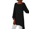 Magliette da donna M-5XL Plus Size Cotone Lino Donna Top 2023 Estate Tinta unita Casual -shirt Tees Oversize Abbigliamento femminile Pullover Camicia