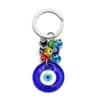 Key Rings Turkish Blue Evil Eye Ring Charms Pendants Crafting Glass Keychain With Keyring Hanging Ornament Jewelry Accessories Amet Dhonm