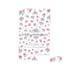 Autocollants Stickers 3D Papillon Curseurs Nail Colorf Fleurs Rouge Rose Adhésifs Manucure Ongles Feuilles Tatouage Décorations Np004 Drop Del Dhe6Q