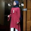 Ethnische Kleidung Abaya Muslimische Frauen Top Unregelmäßiger Kurzer Rock Arabischer Kimono Türkischer Nationalstil Langarm Islamisches Ramadan-Kleid