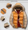 Parkas en duvet pour hommes Parkas en gros - Aolamegs Veste d'hiver Hommes Mode Contraste Couleur Fourrure À Capuche Manteau D'hiver Coton-rembourré Survêtement Manteau Homme Hiver M-4XL Z230710