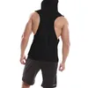 Erkek tank üstleri canavar modu kapüşonlu erkekler yaz kıyafetleri spor salonu vücut geliştirme tankları egzersiz kapşonlu sweatshirts 230706
