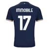 23 24ラツィオサッカージャージ50th Sergej 2023 2024ラズアニバーサリーサッカーシャツ10th Pedro Luis Alberto Immobile Men Kids Kit