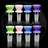 mixed color 14mm 18mm smoking accessories glass bowl hookah smoke accessory for tobacco bong water pipe dab rig bowls