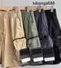 Nya 2023 herrshorts Stones Island designers Cargo Pants Patches sommar Träningsbyxor Sportbyxa stor fickoverall byxor blixtlås herrbyxor