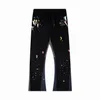 Calças masculinas galerias sweatpants dept manchado carta impressão casal feminino solto versátil casual em linha reta laranja cinza preto w4ym