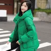Casacos femininos com capuz grosso jaqueta acolchoada de algodão feminino 2023 curto inverno coreano solto puffer parkas roupas casuais roupas femininas