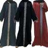 Etnische Kleding Dubai Moslim Vrouwen Lange Jurk Maxi Gewaad Gebed Capuchon Abaya Zijsplit Ramadan Islamitische Eid Toga Midden-Oosten Arabische Kaftan