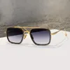 Złote czarne kwadratowe okulary przeciwsłoneczne szare gradientowe męskie Vintage okulary przeciwsłoneczne Gafas de sol designerskie okulary przeciwsłoneczne Occhiali da sole okulary ochronne UV400