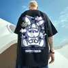 Men's T-Shirts Summer Men Cotton T-Shirt Funny Cartoon Fashion Oversized Short Sleeved Loose Anime Casual T-Shirt Streetwear Tops Tees 8XL 230706