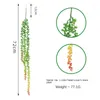 Dekorativa blommor 1 st konstgjorda vinstockar falska hängande växter grönska blad för sovrumsfönster väggar bröllop utomhusdekor