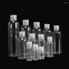 Förvaringsflaskor Genomskinliga påfyllningsbara rese-fliplock tom behållare Kosmetika Lotion Schampo Balsam 3ml-120ml