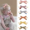 Mode Strass Bows Baby Meisjes Haarband Effen Kleur Rose Bloemen Strik Elastische Hoofdband Kinderen Hoofddeksels Foto Props