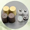 5ml 10ml Glass Roll On Bottles Wood grain lid Rolls Beaded Bottle Perfume Split-bottle Portable Mini cosmetics Empty-Bottles by sea T9I002365