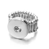 Zespół pierścionki 20 sztuk/partia moda Snap biżuteria pierścień elastyczny regulowany 18Mm przycisk metalowy Siery Party urok Drop Delivery Dhuly