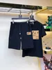 Męska odzież sportowa garnitur technologiczny projektant odzieży sportowej koszula szorty dwa zestawy N drukowane szybkoschnący oddychający dres 002