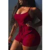 Vrouwen Jumpsuits Rompertjes Vrouwen Casual Mouwloze Bodycon Romper Jumpsuit Club Panty Bodysuit Korte Broek 230707