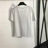 S Designer Shirt فستان قصير من قطعتين من قطعتين مطرزًا ، قميص قصير الأكمام