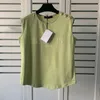 Camiseta Blusa de moda para mujer Diseñador Alta calidad Sin mangas Cuello redondo B Letra Top Camiseta Verano Vacaciones Camisas Ropa Diario Casual Películas en interiores Barbacoa