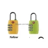 Other Home Garden Tsa 3 Digit Code Combination Lock Resettable Cus Locks Travel Lage Padlock Suitcase High Security Product I400 D Dhtxo