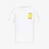 23ss Camisetas masculinas Summer Block Square Space Feminina Solta Versátil Manga Curta Moda Camisetas Masculinas