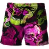 Maillots de bain pour hommes Wuiliy Shorts de plage graphiques Skull pour hommes Motif 3D Dark Cranium Boardshorts MenWomen Skeleton LA Hip Hop Short Pants J230707