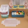 Geschirr-Sets, Bento-Box, auslaufsicherer Behälter, Lunch-Grade-PP-Kunststoff, Aufbewahrung, freie Bewegung, geteiltes Geschirr-Set