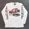 Erkek Hoodies Sweatshirts Hellstar Ekstra Büyük T-Shirt Yuvarlak Boyun 100% Pamuklu High Street Crack Mektup Baskı 1 1 Erkek ve Kadınlar Uzun Kollu Üst T230707