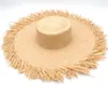 Kapelusze z szerokim rondem Sun Summer Beach Hat Fringed Panama dla kobiet Oversized Floppy Jazz