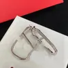 Classic Silver letters Fashion Earrings women's brand designer simple jewelry for women party wedding anniversary gift