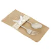 Other Event Party Supplies 20pcs Natural Jute Burlap Cutlery Holders Packaging Fork and Knife Cutlery Pouch for Wedding Party Birthday Tableware Supplies 230706